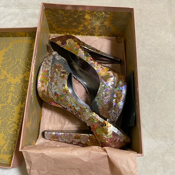 Size 38.5 Miu Miu sequin platform shoe - Picture 4 of 11